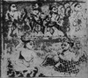 Two scenes: 1) Mahavira gives away half his garment. 2) Mahavira plucks out his hair.